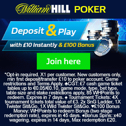 William Hill Promotion Code for Poker